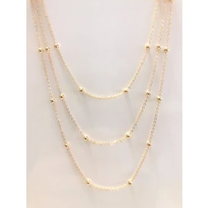 3 Lü Gold Top Zincir Kolye