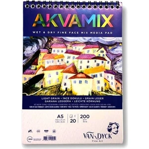Van Dyck Ince Dokulu Eskiz Defteri - A5 - 200 Gram - 20 Yaprak