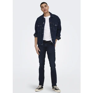 Only & Sons Normal Bel Dar Koyu Mavi Erkek Denim Pantolon Onsloom Slım B.black 4976 Dnm Jeans