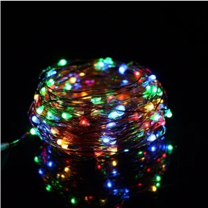 Pilli Renkli Peri LED Işık Saçak 10 Metre Dekoratif Aydınlatma (Rgb)