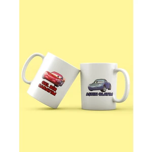 2'li Mcqueen & Sally Hediyelik Beyaz Kupa Çeşitleri (2 Adet)