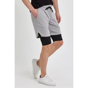 Kısa Taytlı Spor Şort Cepli & Bağcıklı & Beli Lastikli