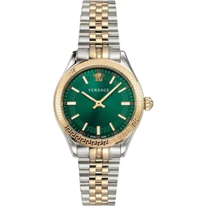 Kadın Kol Saati – Quartz Mekanizma, Safir Cam, Çelik Kordon, 5 ATM Su Geçirmez, Altın-Gümüş Ton, Yeşil Kadran