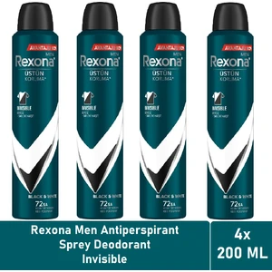 Men Deodorant Invisible Black White 200 ml - 4'lü Paket
