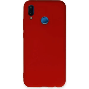 Huawei P20 Lite Kılıf Nano Içi Kadife  Silikon - Kırmızı 300099