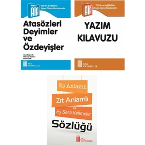Ata Yayıncılık  Atasözleri, Deyimler Ve Özdeyişler-Yazım Klavuzu-Eş Anlamlı, Zıt Anlamlı Ve Eş Sesli Kelimeler Sözlüğü
