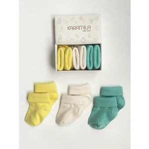 3'lü Set Bebek Bambu Çorap -Baby Bamboo Socks - Yenidoğan Çorap