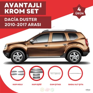 Bay Art Decor Dacia Duster Avantajlı Krom Set 2010-2017 Arası -4ürün- Paslanmaz Çelik