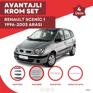 Bay Art Decor Renault Scenic 1 Avantajlı Krom Set 1996-2003 Arası -4ürün- Paslanmaz Çelik