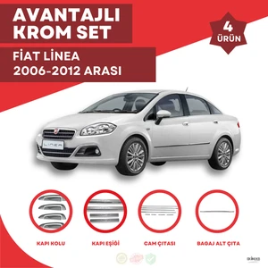 Bay Art Decor Fiat Linea Avantajlı Krom Set 2006-2012 Arası -4ürün- Paslanmaz Çelik