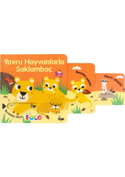 Yavru Hayvanlarla Saklambaç (Hareketli Kitap & Kaydır Gör)
