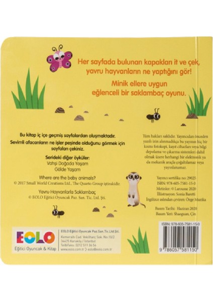 Yavru Hayvanlarla Saklambaç (Hareketli Kitap & Kaydır Gör)