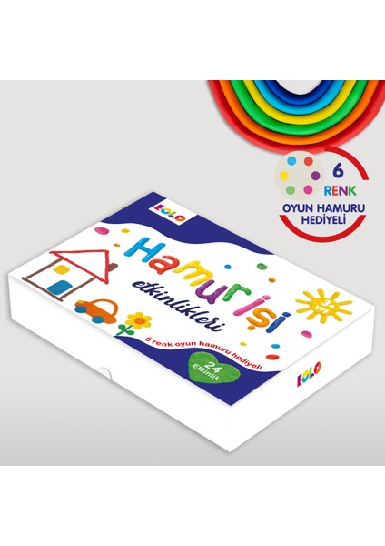 Hamur İşi Etkinlikleri Seti (24 Farklı Etkinlik + 6 Renk Oyun Hamuru Hediyeli)