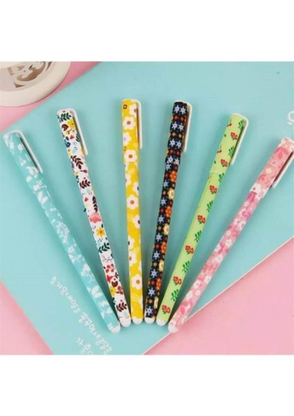 Çiçek Tasarımlı Sevimli 6 Lı Jel Kalem Seti indirimleri
