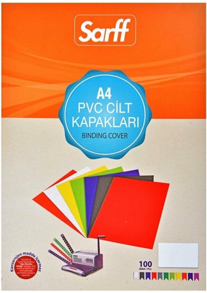 Pvc Opak Kırmızı A4 Cilt Kapağı 100'LÜ Paket