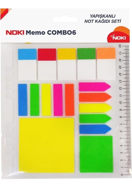 Memo Combo 6 Yapışkanlı Not Kağıdı SETI(12706)