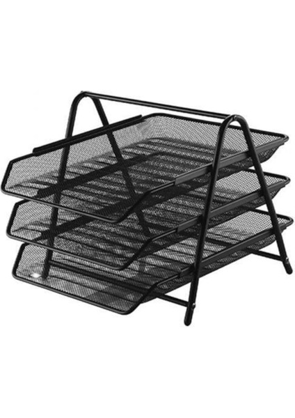 File Evrak Rafı Seti Üçlü Metal