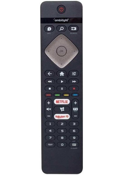 Mcm Group Orjinal Phılıps Ambılıght Netflıx-Rakuten Tv Tuşlu 43PUS6504/62 LED Tv Kumandası