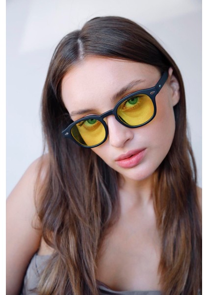 Ryan Matt Black Yellow Güneş Gözlüğü modelleri