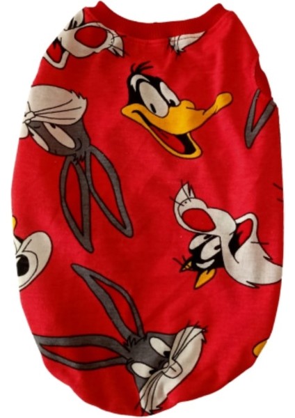 Çizgi Film Karakterli Kırmızı Kedi Köpek Kıyafeti Elbisesi fiyatları