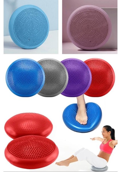 Yoga Denge Yastığı Hava Yastığı Spor ve Fitness Fiziksel Masaj Bel Twist Pad Ayak Masajı Dikenli Pro