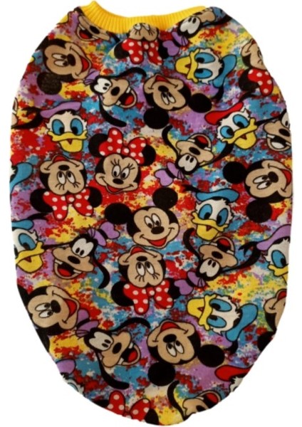 Minnie Mickey Mouse Desenli Renkli Kedi Köpek Kıyafeti Elbisesi fiyatları