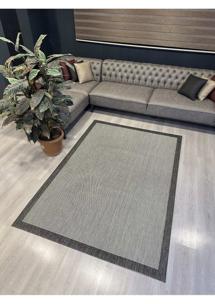 Hav Toz Vermez Kolay Temizlenen Modern Dokuma Taban Sisal Serisi Gri