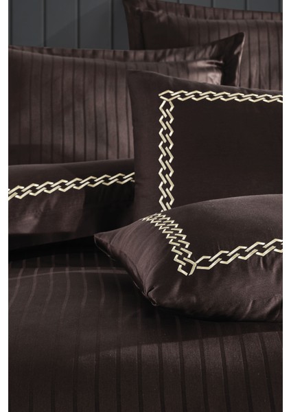 Pamuk Saten Nakışlı Çift Kişilik Nevresim Takımı - Nüans modelleri