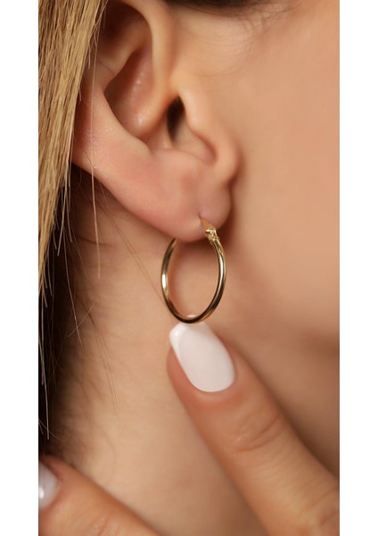 14 Ayar Altın Bombeli Halka Küpe 1.9 Cm fiyatları