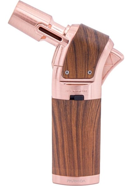 Tek Torch Ahşap Desenli Masa Tipi Puro Çakmağı