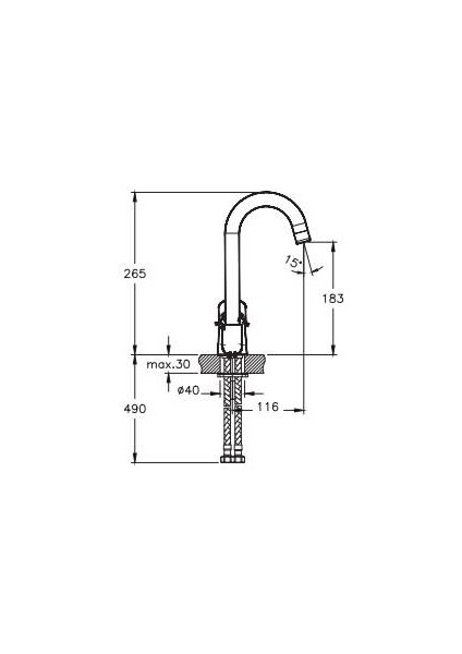 Nora S Lavabo Bataryası Döner Borulu - A42876