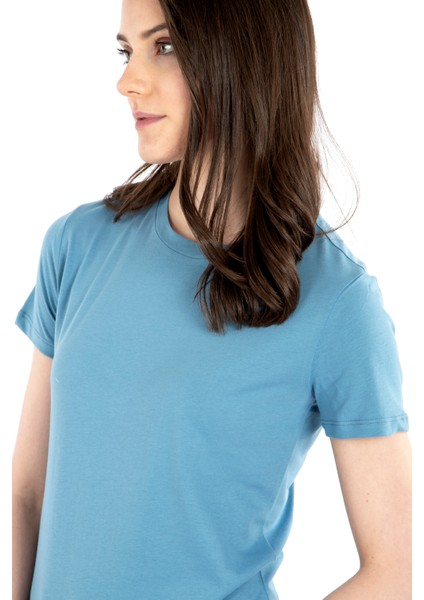 Bisiklet Yaka Kısa Kollu Kadın T-Shirt fiyatları