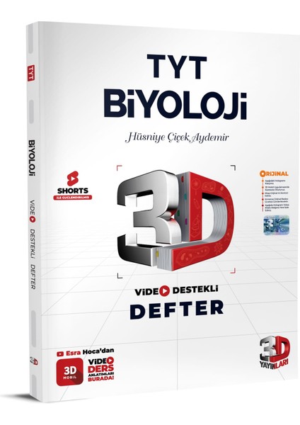 TYT Biyoloji Video Destekli Defter 2023