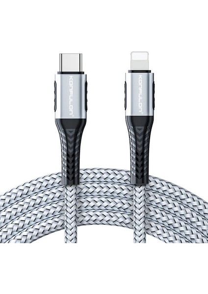 DC35 Type-C To Lightning Kablo 1mt - Gri