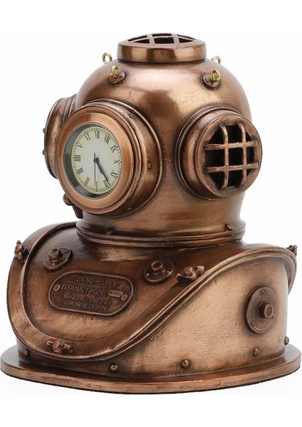 Steampunk Serisi Dalgıç Başlığı Figürlü Masa Saati fırsatları