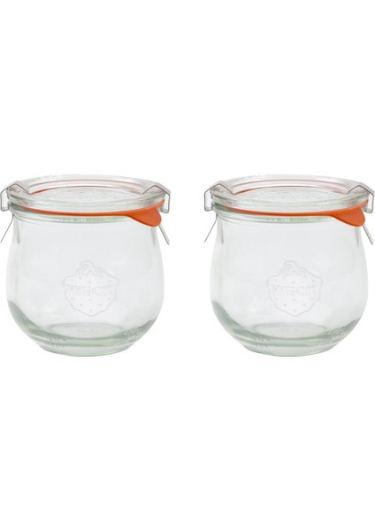 Lale Cam Saklama Kavanozu (2 Adet) 370 ml
