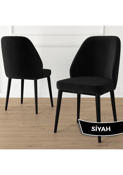 Concept Orf Serisi 80X132 Açılabilir Siyah Mermer Desen Mutfak Masası Takımı ve 6 Sandalye fırsatları