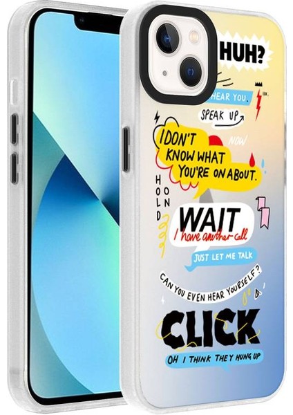 Apple iPhone 14 Kılıf Desenli Dragon Serisi Sert Kapak Sarı