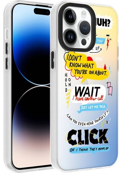 Apple iPhone 14 Pro Max Kılıf Desenli Dragon Serisi Sert Kapak Sarı