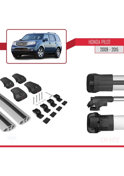 Honda Pilot 2009-2015 Arası ile Uyumlu Ace-1 Ara Atkı Tavan Barı Gri