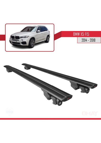 Bmw X5 (F15) 2014-2018 Arası ile Uyumlu Hook Model Anahtar Kilitli Ara Atkı Tavan Barı Siyah fırsatları