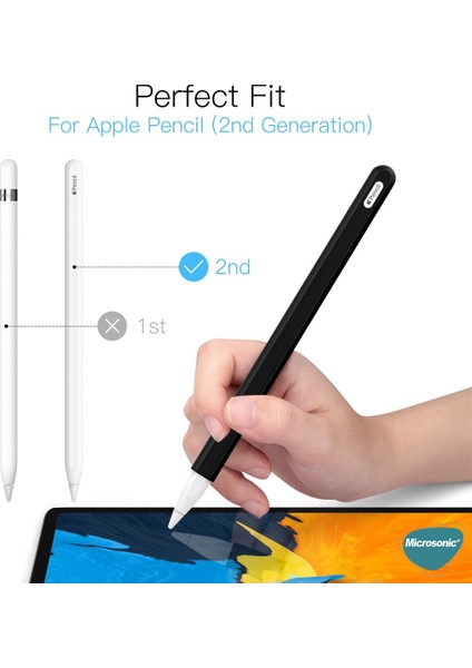 Apple Pencil (2. Nesil) Kılıf Mat Silikon V2 Beyaz