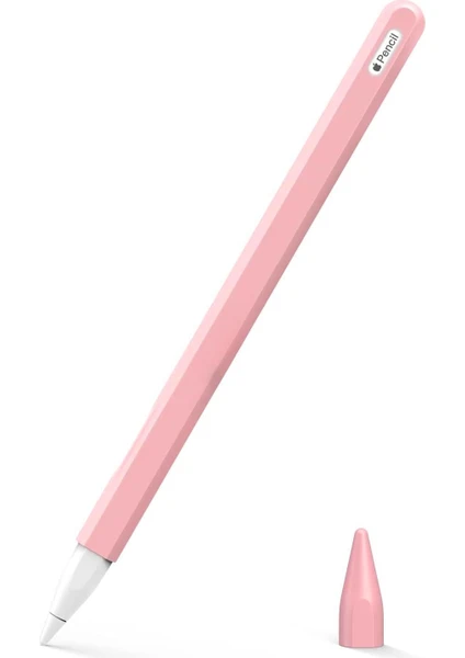 Apple Pencil (2. Nesil) Kılıf Mat Silikon V2 Pembe