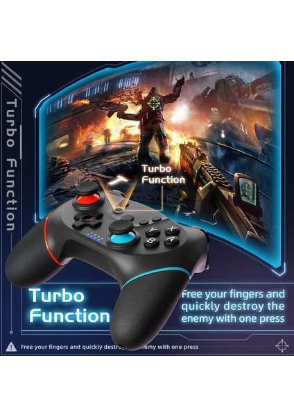 Kablosuz Pc Joystick Wireless Oyun Kolu Nintendo Için Oyun Kolu Swich Lite Uyumlu