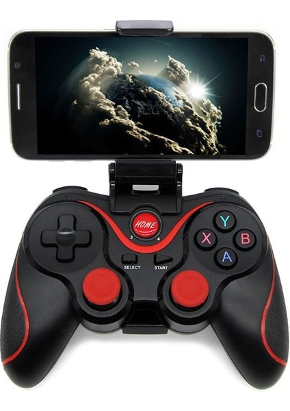 T3 Wireless Kablosuz Oyun Kolu Bluetooth Joystick Gamepad Pc Telefon Ios Android