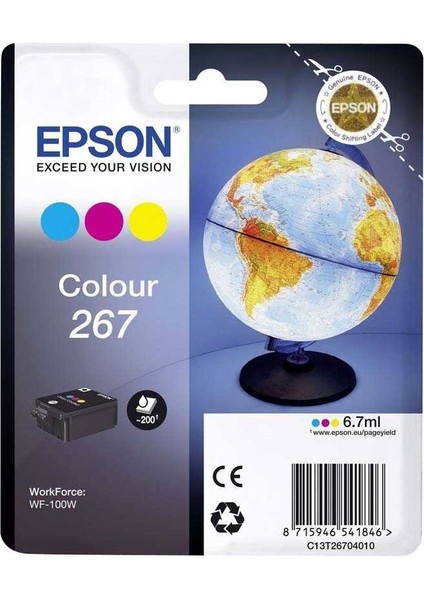 HPZR Epson T267-C13T26704010 Renkli Orjinal Kartuş