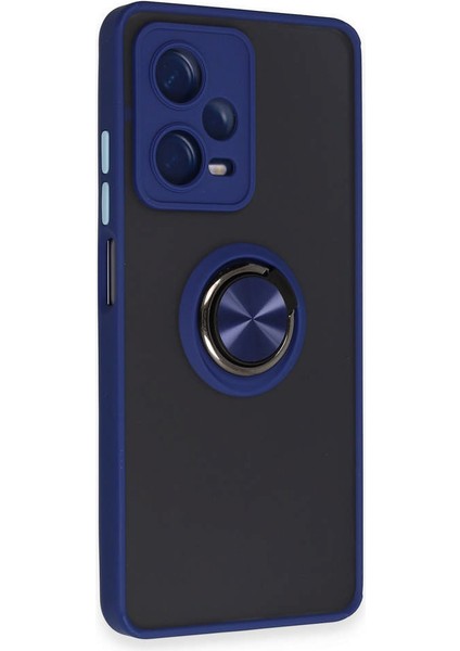 Xiaomi Redmi Note 12 5g Kılıf Montreal Yüzüklü Silikon Kapak - Lacivert