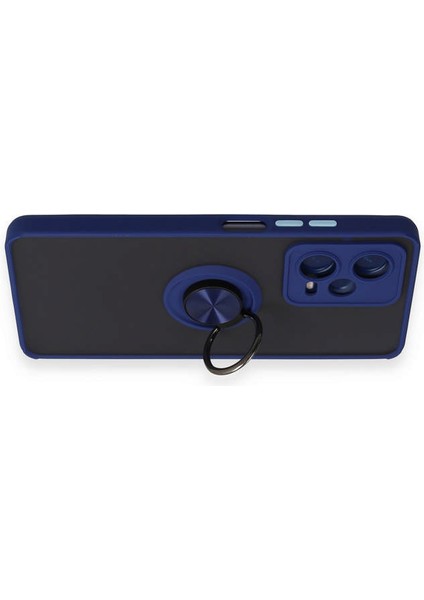 Xiaomi Redmi Note 12 5g Kılıf Montreal Yüzüklü Silikon Kapak - Lacivert