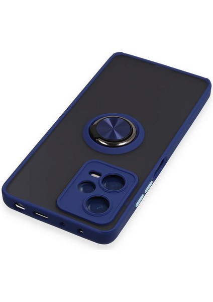 Xiaomi Redmi Note 12 5g Kılıf Montreal Yüzüklü Silikon Kapak - Lacivert