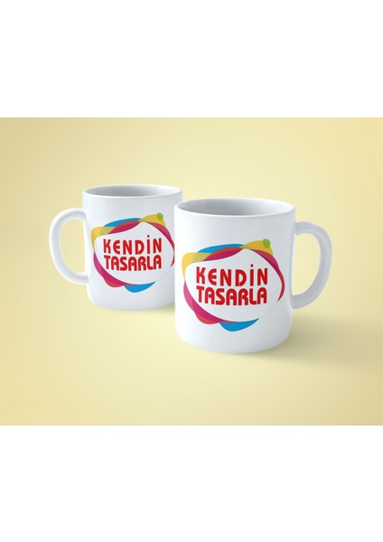 Hesaplısı Burada Kendin Tasarla Logo Resim Basılı Kupa Bardak